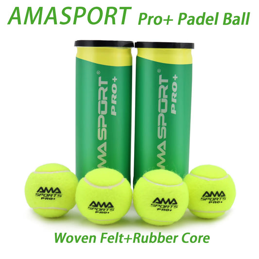 PELOTA PADEL PRESURIZADA AMASPORT PROFESIONAL DE ALTO REBOTE